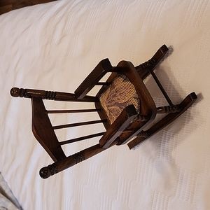 Vintage Small Wooden Rocking Chair